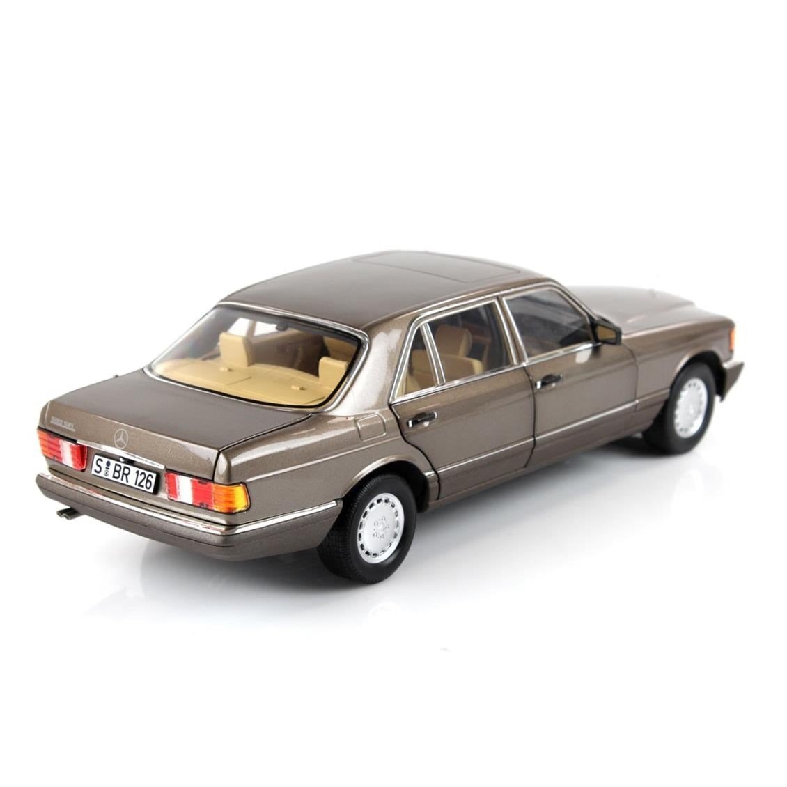 Norev B66040646 1/18 Ölçek, Mercedes Benz 560 SEL (W126), İmpala Brown, Sergilemeye Hazır Metal Araba Modeli