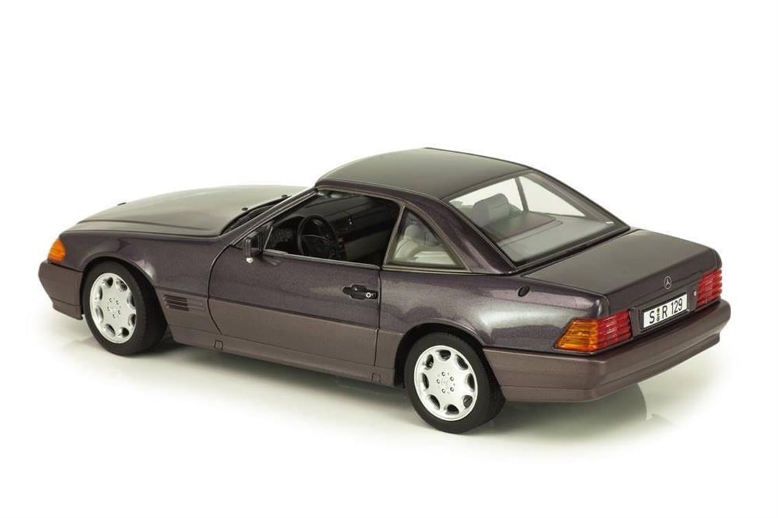 Norev B66040655 1/18 Ölçek, Mercedes Benz 500 SL (R129) Roadster 1989-1995, Bornit Metallic,  Sergilemeye Hazır Metal Araba Mod