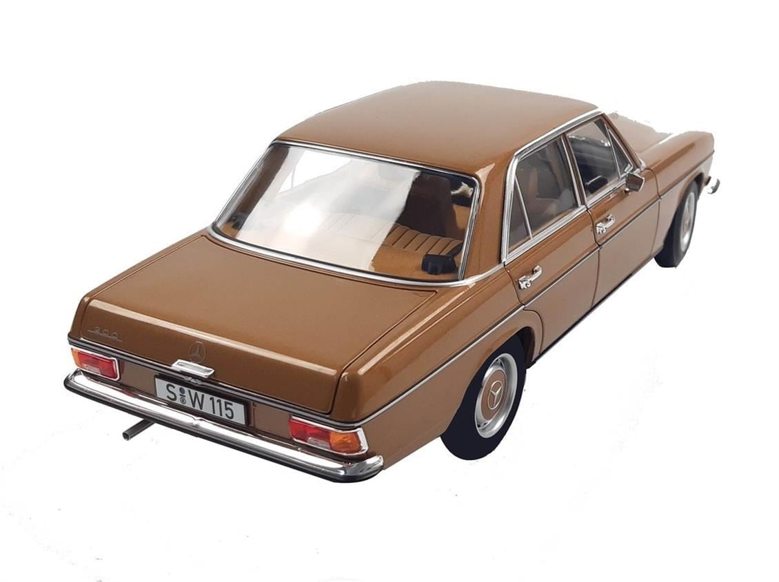 Norev B66040665 1/18 Ölçek, Mercedes Benz 200 (W114) 1968, Gold, Sergilemeye Hazır Metal Araba Modeli