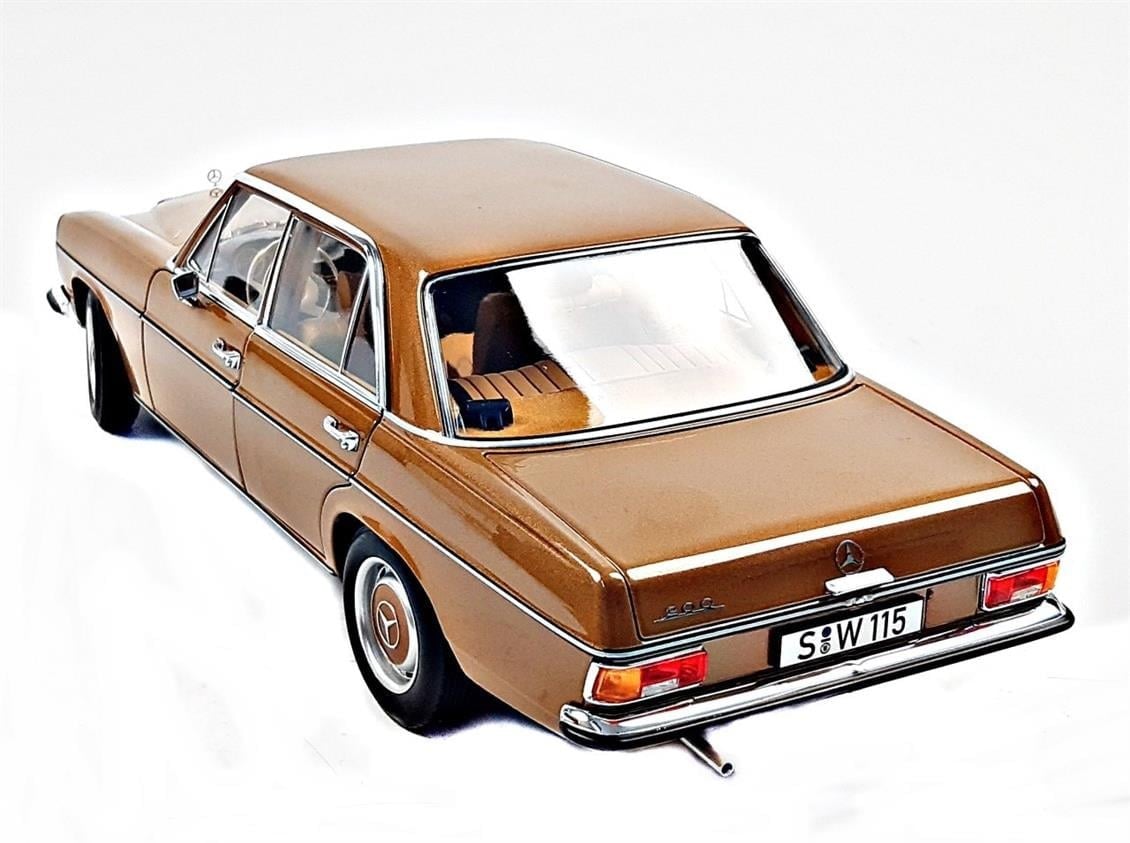 Norev B66040665 1/18 Ölçek, Mercedes Benz 200 (W114) 1968, Gold, Sergilemeye Hazır Metal Araba Modeli