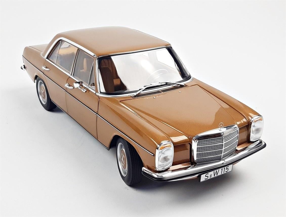 Norev B66040665 1/18 Ölçek, Mercedes Benz 200 (W114) 1968, Gold, Sergilemeye Hazır Metal Araba Modeli