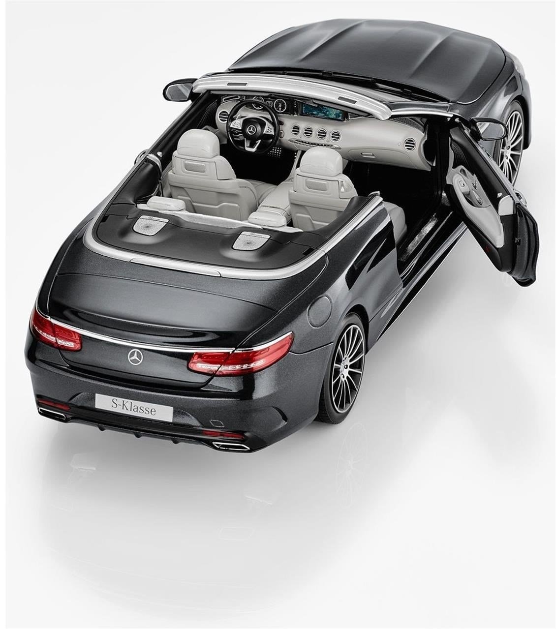 Norev B66960354 1/18 Ölçek, Mercedes Benz S Class Cabriolet 2015, Black Metallic, Sergilemeye Hazır Metal Araba Modeli