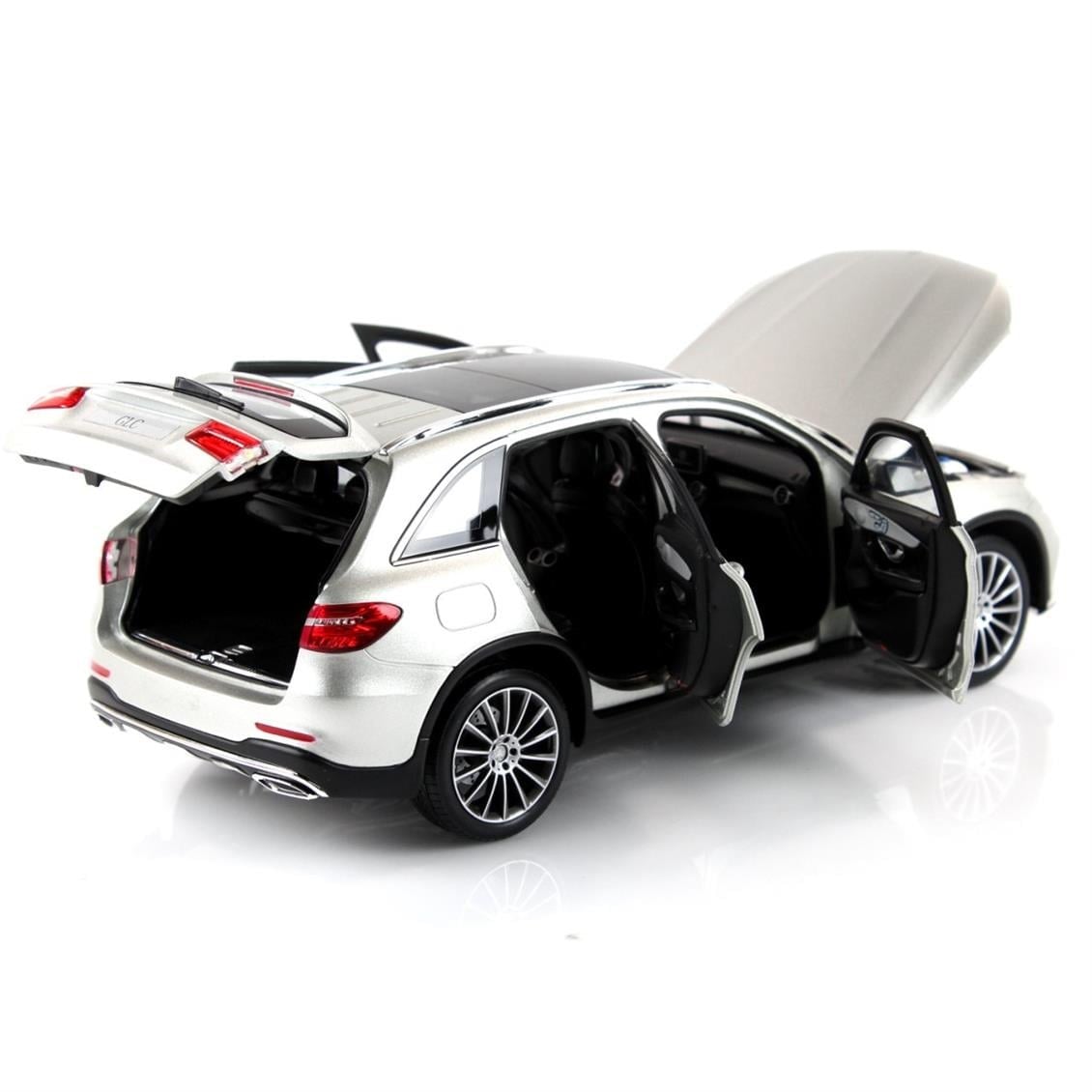 Norev B66960363 1/18 Ölçek, Mercedes Benz GLC (X253) 2015, Ciridium Silver, Sergilemeye Hazır Metal Araba Modeli