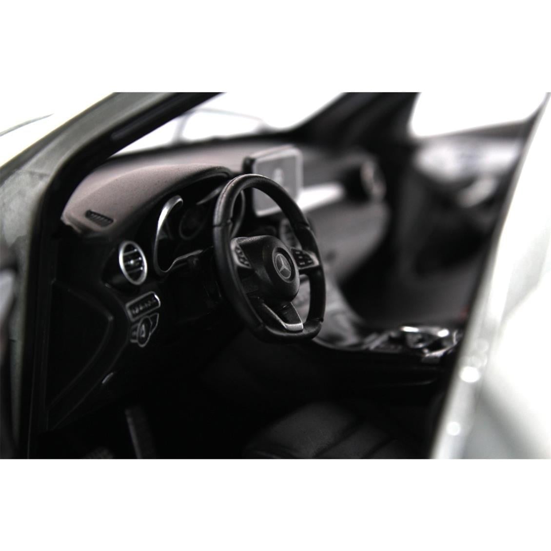 Norev B66960363 1/18 Ölçek, Mercedes Benz GLC (X253) 2015, Ciridium Silver, Sergilemeye Hazır Metal Araba Modeli