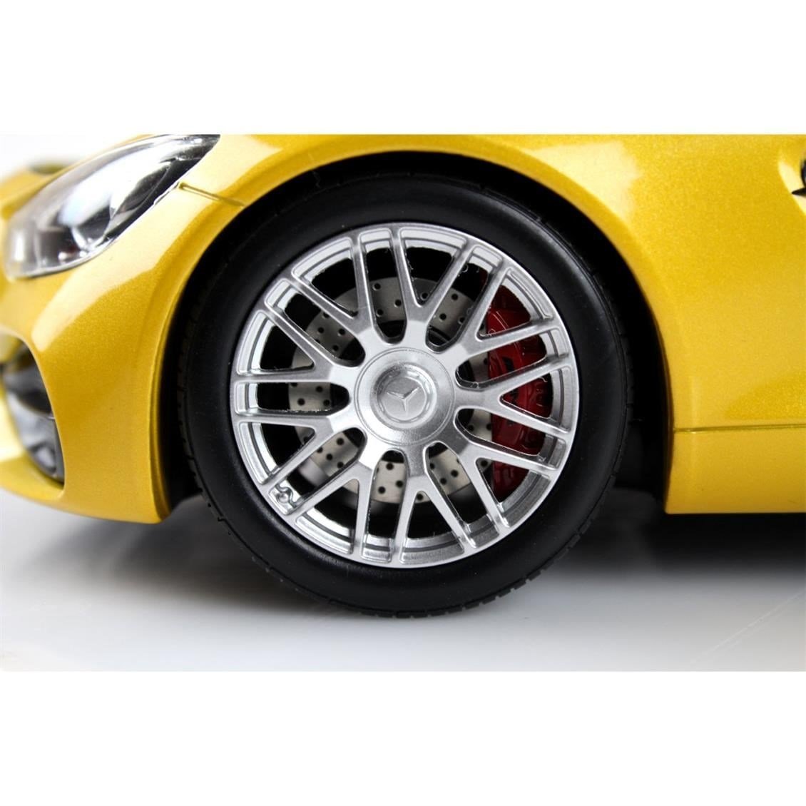 Norev B66960410 1/18 Ölçek, Mercedes Benz AMG GT-S (C190) 2016, Yellow Solarbeam Metallic, Sergilemeye Hazır Metal Araba Modeli