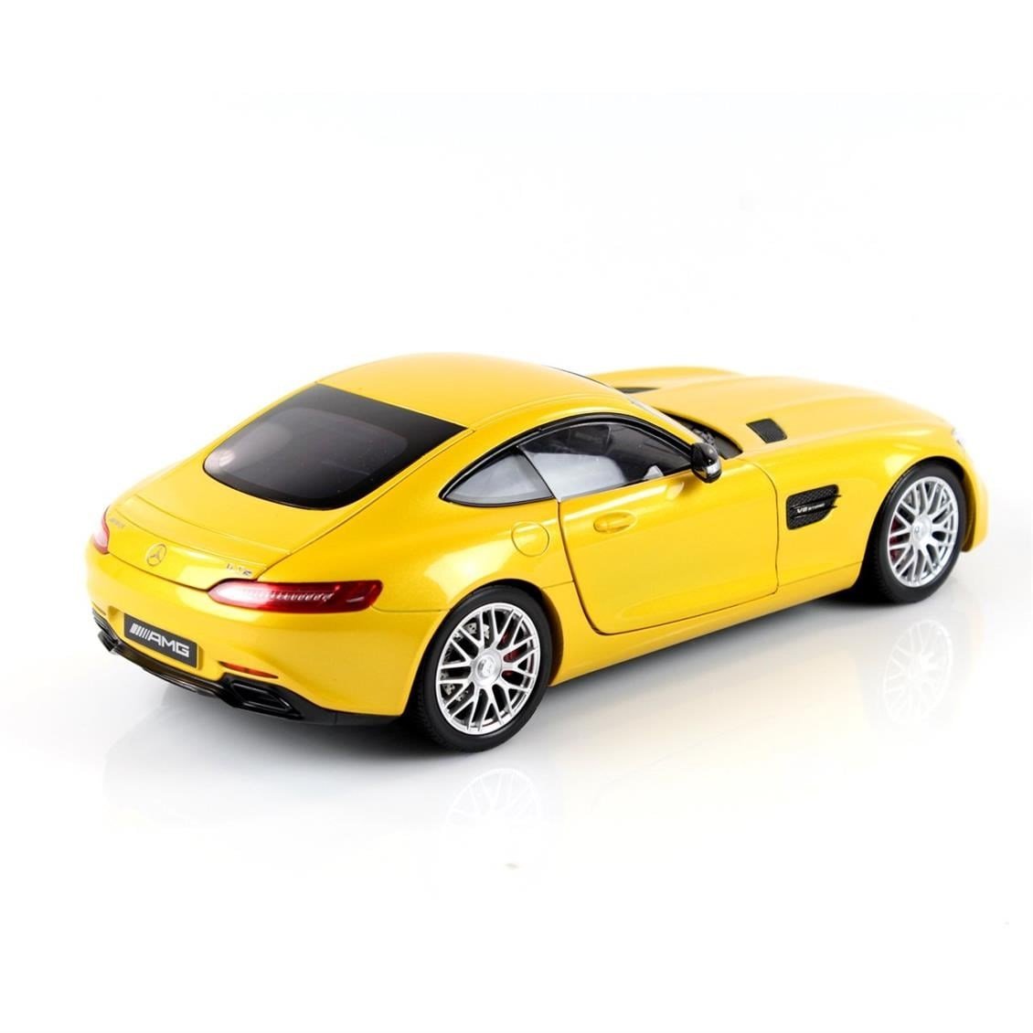 Norev B66960410 1/18 Ölçek, Mercedes Benz AMG GT-S (C190) 2016, Yellow Solarbeam Metallic, Sergilemeye Hazır Metal Araba Modeli