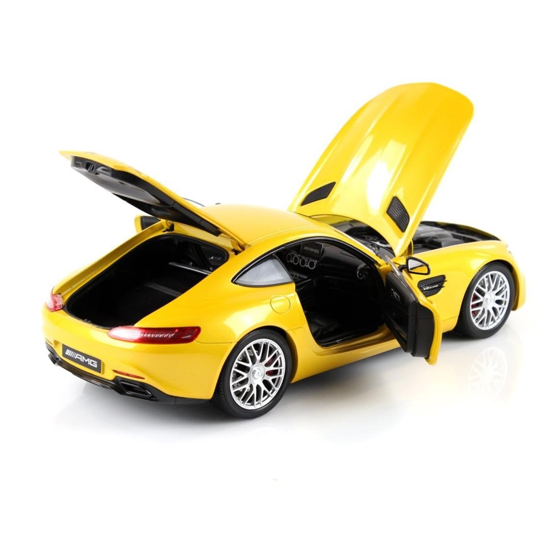 Norev B66960410 1/18 Ölçek, Mercedes Benz AMG GT-S (C190) 2016, Yellow Solarbeam Metallic, Sergilemeye Hazır Metal Araba Modeli