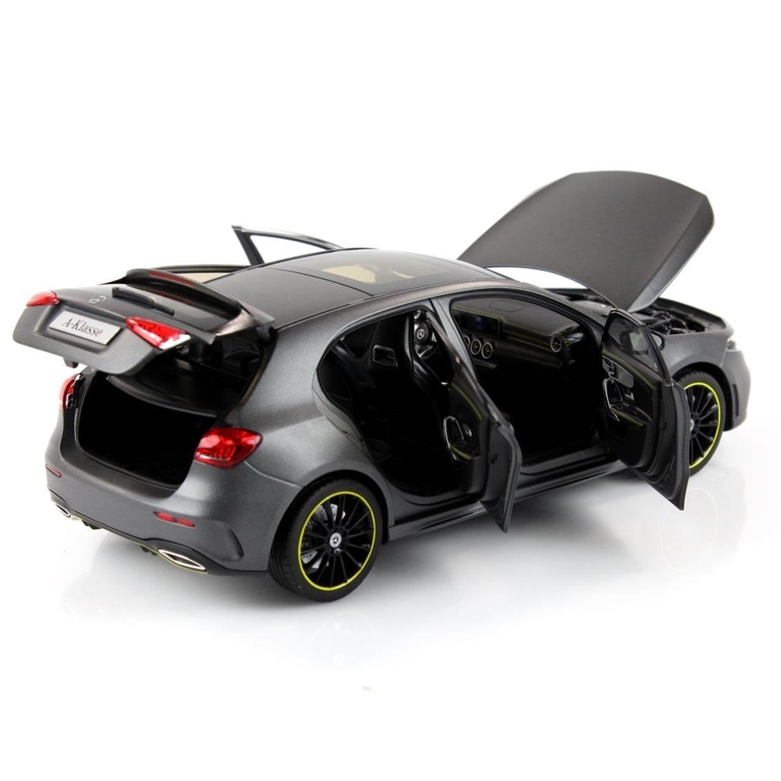 Norev B66960428 1/18 Ölçek, Mercedes Benz A Class (W177) 2018, Mountain Grey Magno, Sergilemeye Hazır Metal Araba Modeli