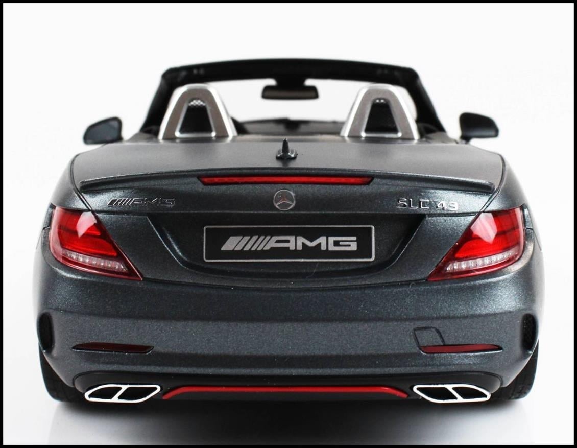 Norev B66960466 1/18 Ölçek, Mercedes Benz SLC43 AMG Biturbo Spider 2016, Selenite Magno Grey, Sergilemeye Hazır Metal Araba Mod