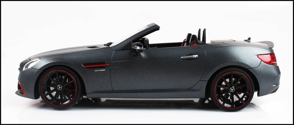 Norev B66960466 1/18 Ölçek, Mercedes Benz SLC43 AMG Biturbo Spider 2016, Selenite Magno Grey, Sergilemeye Hazır Metal Araba Mod