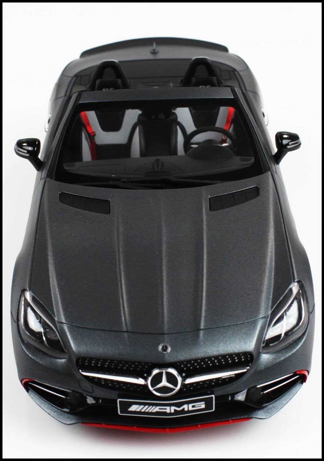 Norev B66960466 1/18 Ölçek, Mercedes Benz SLC43 AMG Biturbo Spider 2016, Selenite Magno Grey, Sergilemeye Hazır Metal Araba Mod