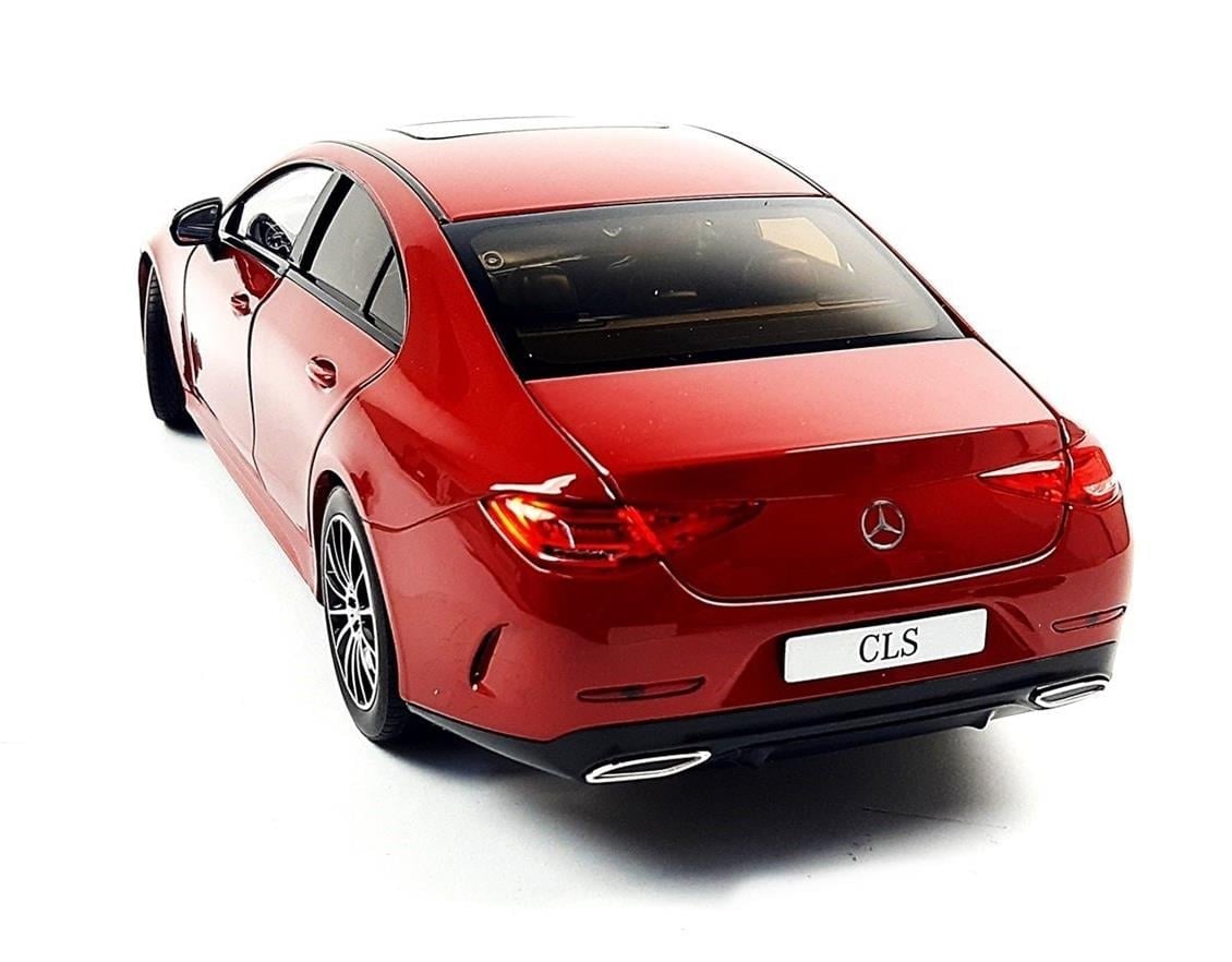 Norev B66960545 1/18 Ölçek, Mercedes Benz CLS Coupe (C257) 2018, Hyacinth Red Metallic, Sergilemeye Hazır Metal Araba Modeli