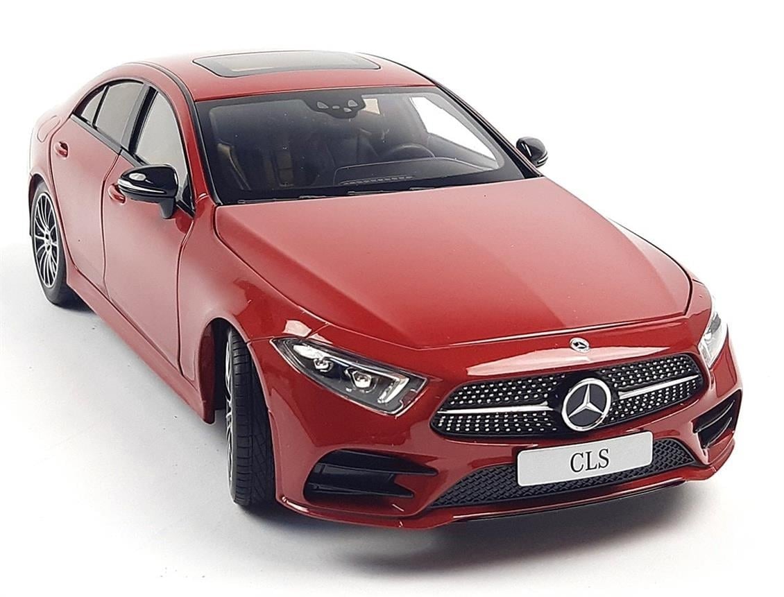 Norev B66960545 1/18 Ölçek, Mercedes Benz CLS Coupe (C257) 2018, Hyacinth Red Metallic, Sergilemeye Hazır Metal Araba Modeli