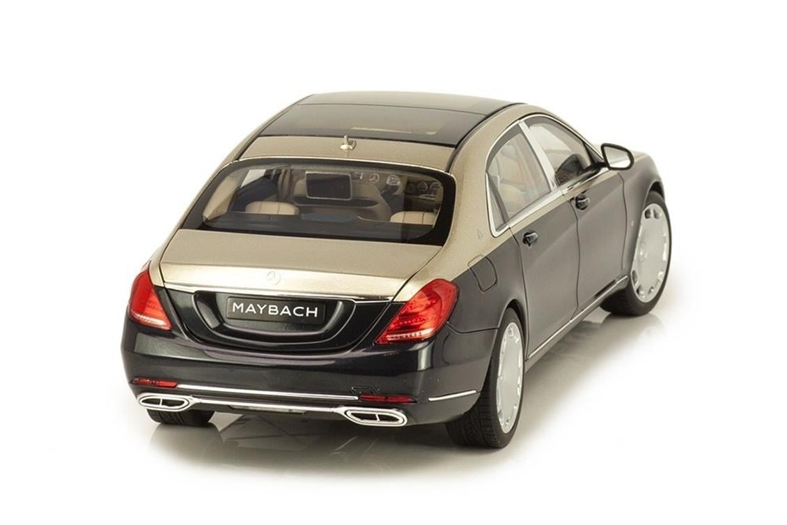 Norev B66960615 1/18 Ölçek, Mercedes Benz Maybach S650 (X222) 2020, Aragonite Silver Blue Metallic, Sergilemeye Hazır Metal Ara