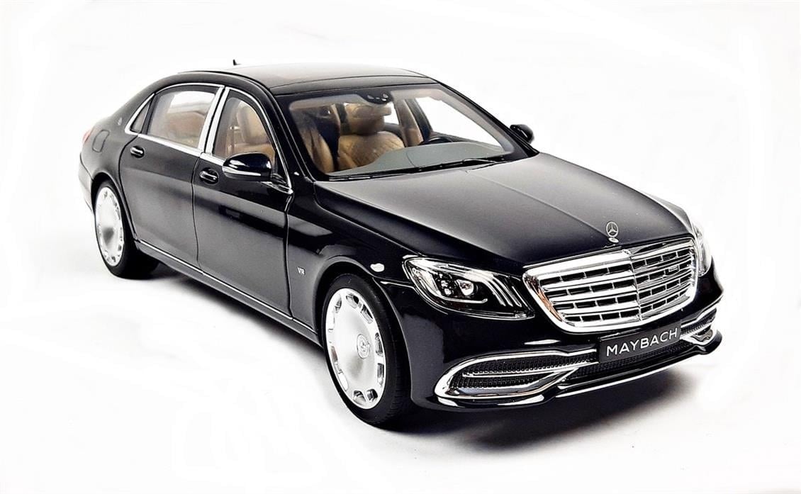 Norev B66960616 1/18 Ölçek, Mercedes Benz S Class S650 Cabriolet Maybach (X222) 2020, Magnetite Black, Sergilemeye Hazır Metal