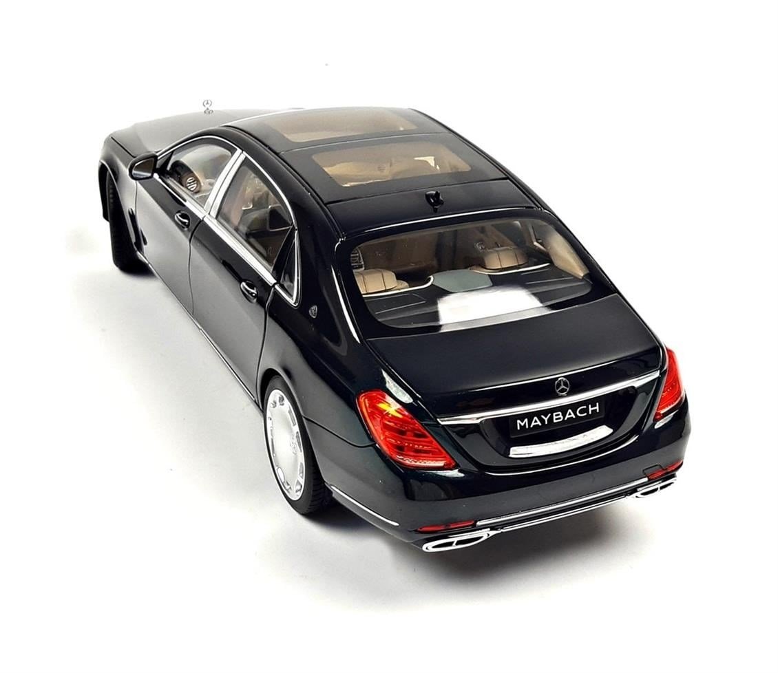 Norev B66960616 1/18 Ölçek, Mercedes Benz S Class S650 Cabriolet Maybach (X222) 2020, Magnetite Black, Sergilemeye Hazır Metal