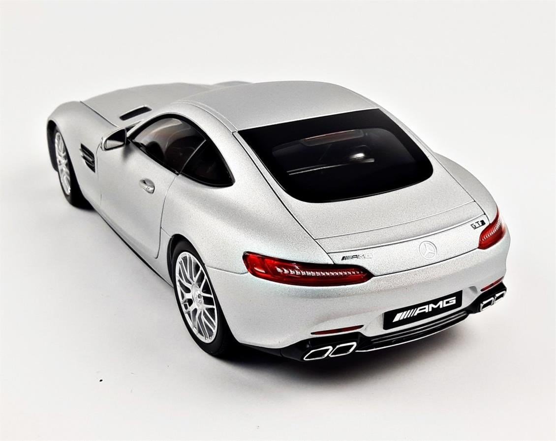 Norev B66960485 1/18 Ölçek, Mercedes Benz GT S AMG V8 Biturbo (C190) 2019, Iridium Silver, Sergilemeye Hazır Metal Araba Modeli