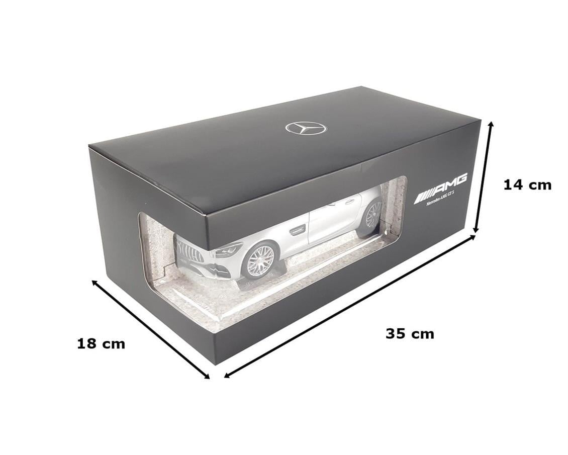 Norev B66960485 1/18 Ölçek, Mercedes Benz GT S AMG V8 Biturbo (C190) 2019, Iridium Silver, Sergilemeye Hazır Metal Araba Modeli