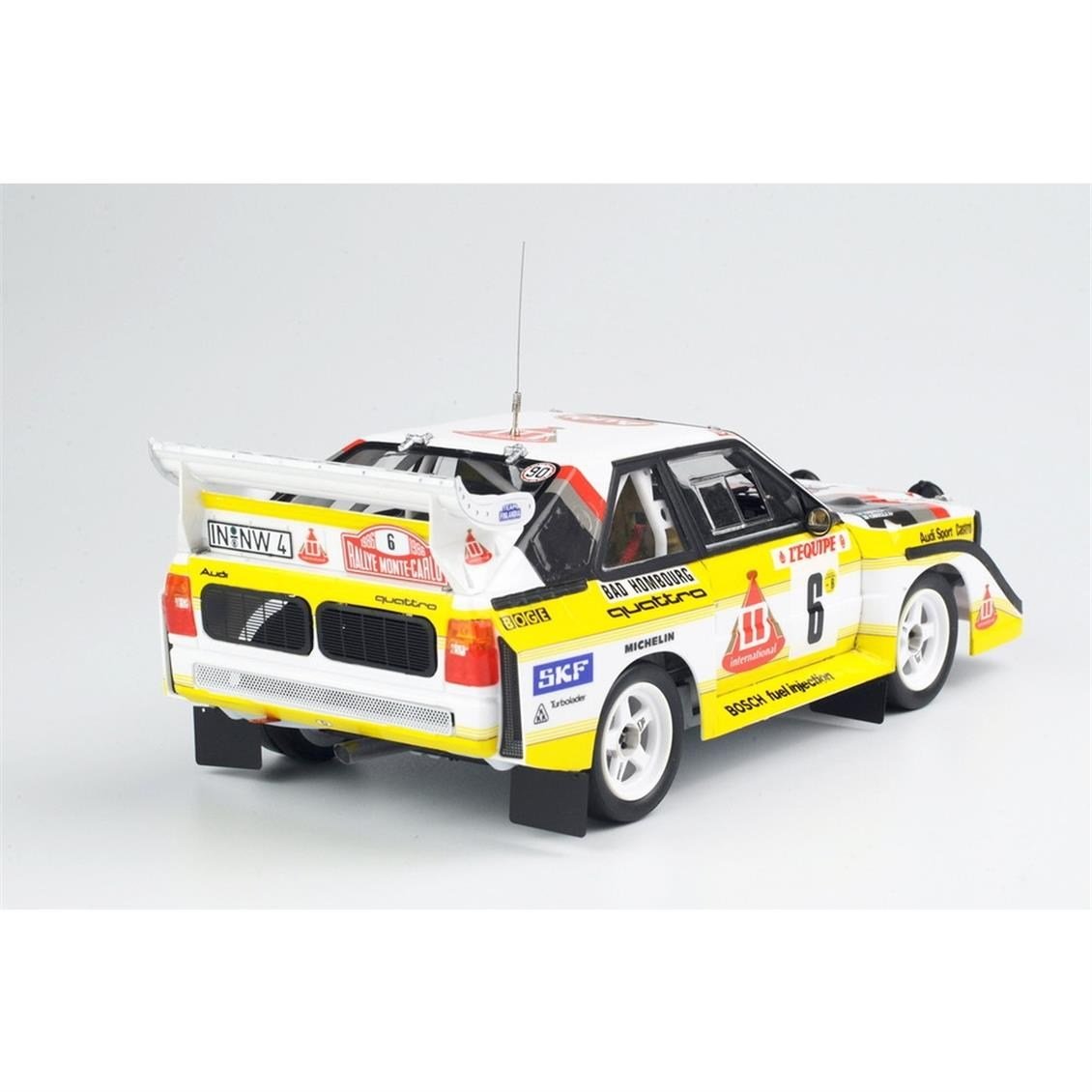 Nunu BX24035 1/24 Ölçek, Audi Sport Quattro S1-E2 (1986 Monte Carlo Rally), Otomobil Plastik Model Kiti
