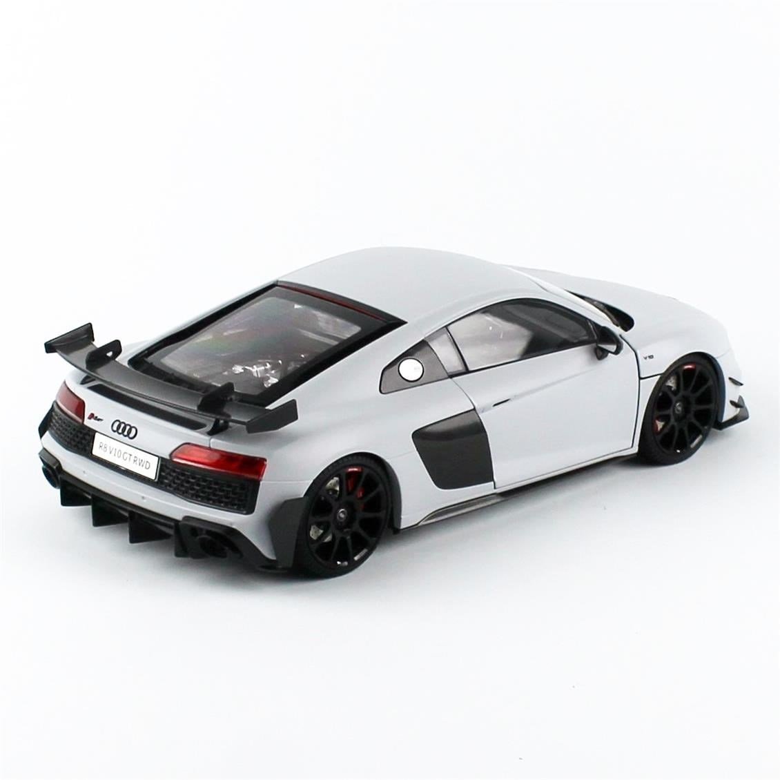NZG 0356 1/18 Ölçek, Audi R8 2021 Coupe, Metalik Beyaz, Sergilemeye Hazır Metal Model