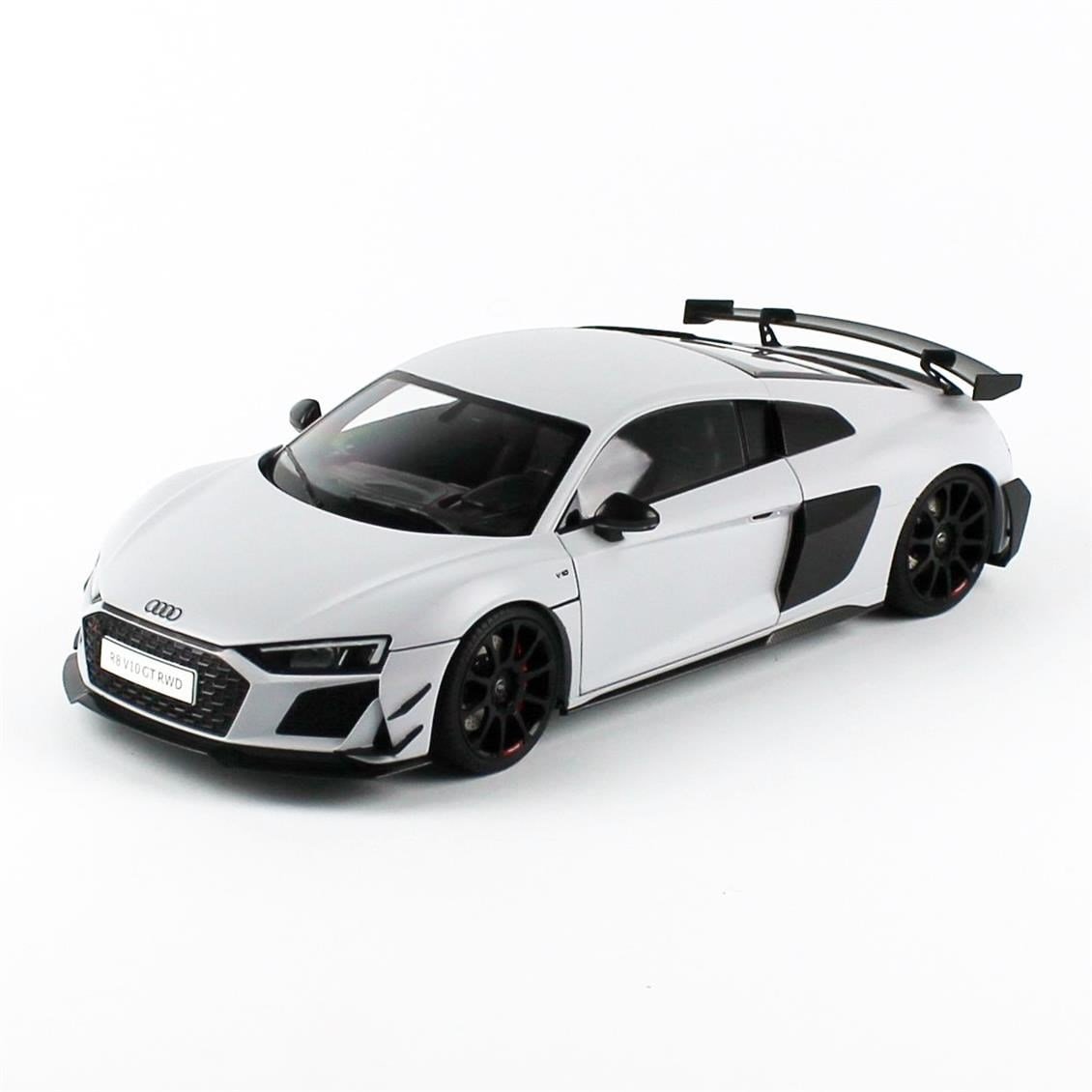 NZG 0356 1/18 Ölçek, Audi R8 2021 Coupe, Metalik Beyaz, Sergilemeye Hazır Metal Model