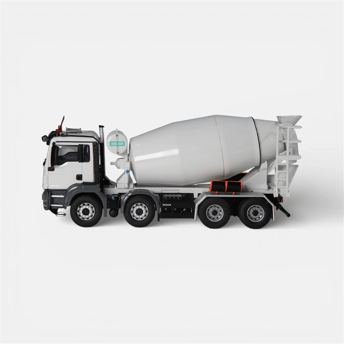 NZG 0965/2 1/50 Ölçek, Man TGS 8x4 Beton Mikseri  (IMER), Sergilemeye Hazır Metal Model
