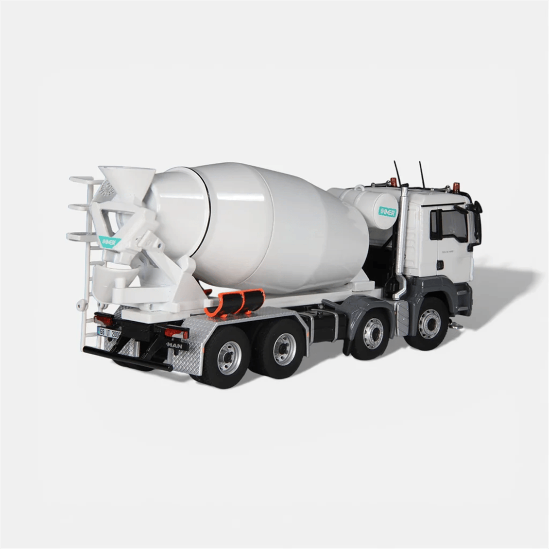 NZG 0965/2 1/50 Ölçek, Man TGS 8x4 Beton Mikseri  (IMER), Sergilemeye Hazır Metal Model