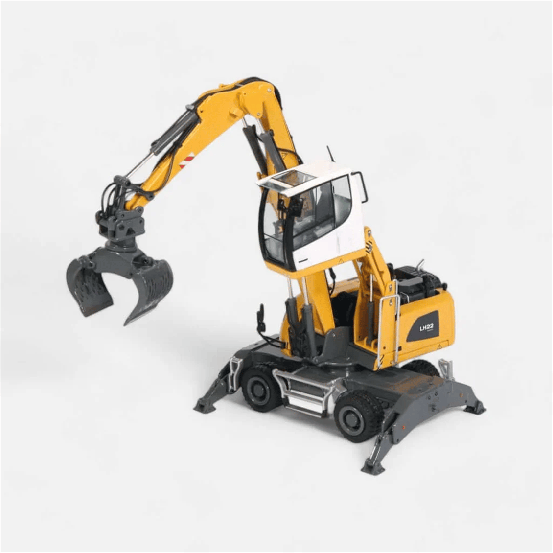 NZG 1001/2 1/50 Ölçek, Liebherr LH22 M Litronic Malzeme Toplayıcı (Yeni Dizayn), Sergilemeye Hazır Metal Model