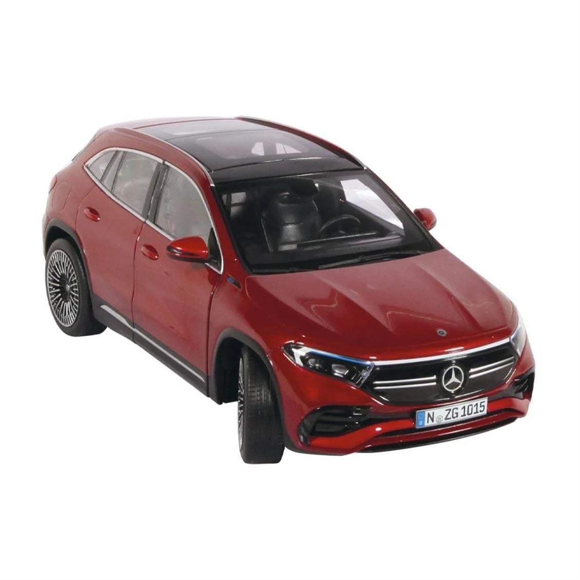 NZG 1015/11 1/18 Ölçek, Mercedes-Benz EQA, Metalik Kırmızı, Sergilemeye Hazır Metal Araba Modeli