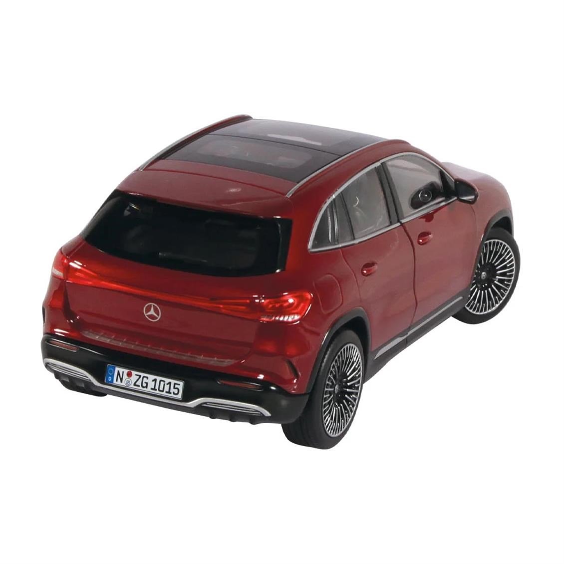 NZG 1015/11 1/18 Ölçek, Mercedes-Benz EQA, Metalik Kırmızı, Sergilemeye Hazır Metal Araba Modeli