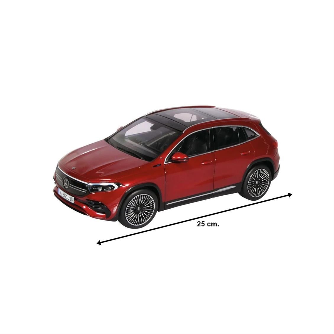 NZG 1015/11 1/18 Ölçek, Mercedes-Benz EQA, Metalik Kırmızı, Sergilemeye Hazır Metal Araba Modeli