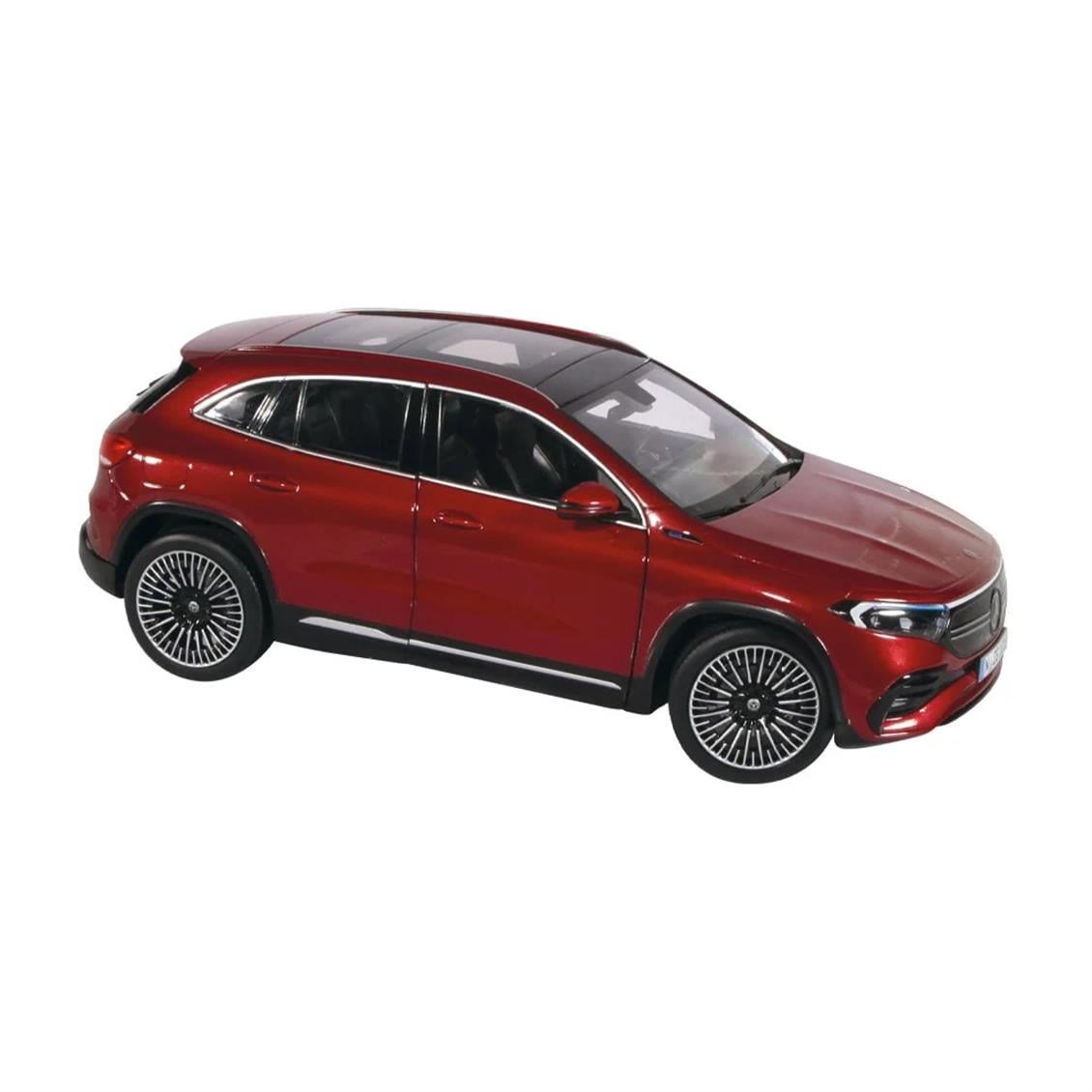 NZG 1015/11 1/18 Ölçek, Mercedes-Benz EQA, Metalik Kırmızı, Sergilemeye Hazır Metal Araba Modeli