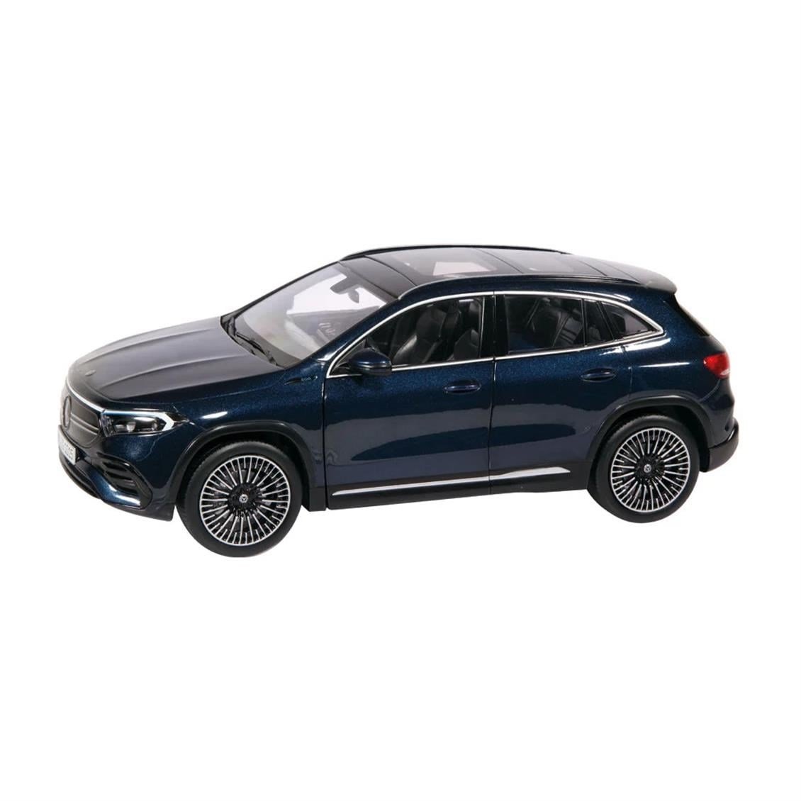 NZG 1015/21 1/18 Ölçek, Mercedes-Benz EQA, Metalik Mavi,Sergilemeye Hazır Metal Araba Modeli