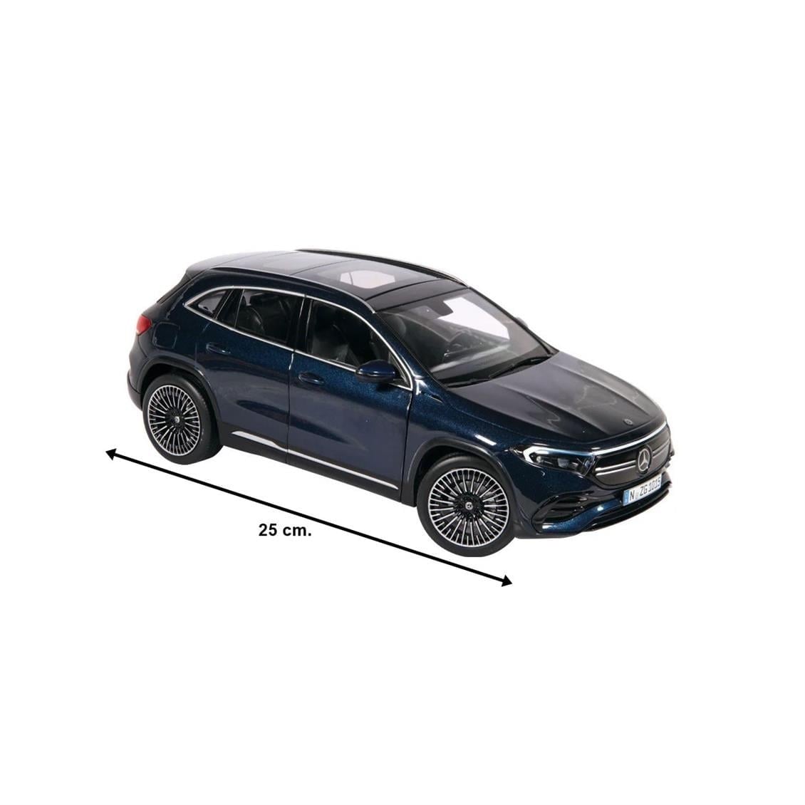 NZG 1015/21 1/18 Ölçek, Mercedes-Benz EQA, Metalik Mavi,Sergilemeye Hazır Metal Araba Modeli
