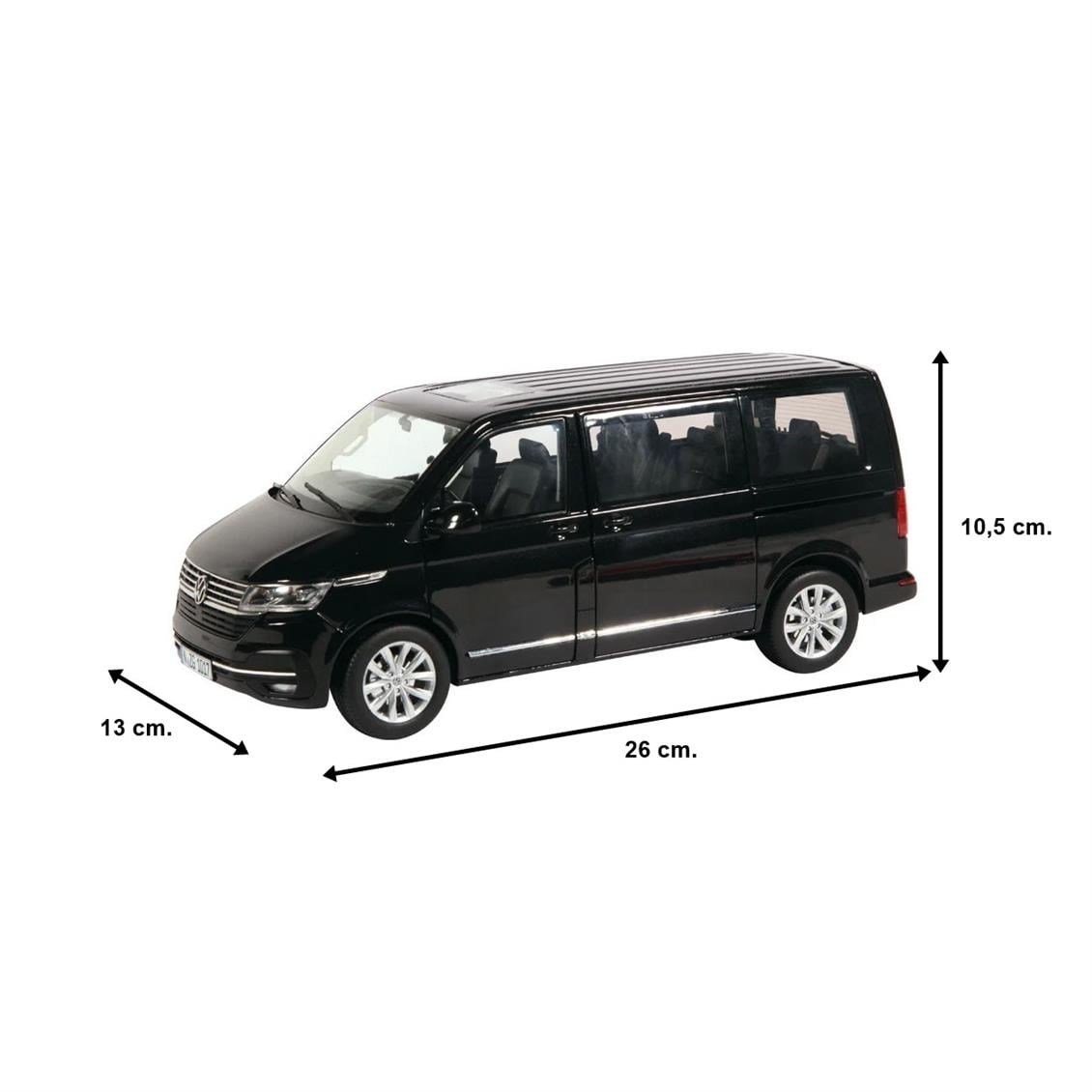NZG 1017/50 1/18 Ölçek, VW T 6.1 Multivan Highline, Siyah, Sergilemeye Hazır Metal Minibüs Modeli