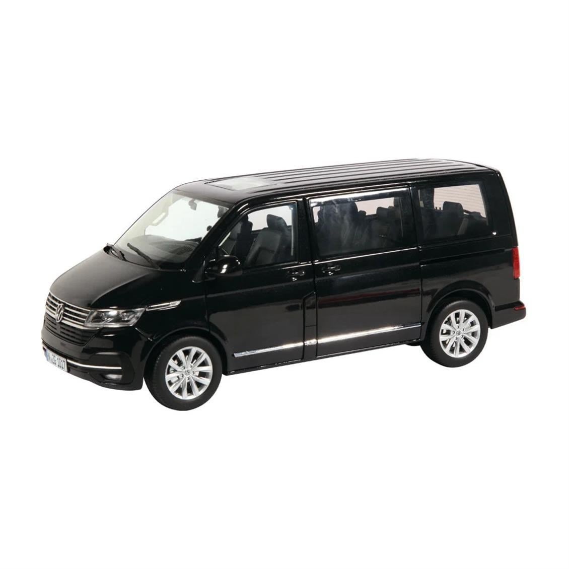 NZG 1017/50 1/18 Ölçek, VW T 6.1 Multivan Highline, Siyah, Sergilemeye Hazır Metal Minibüs Modeli