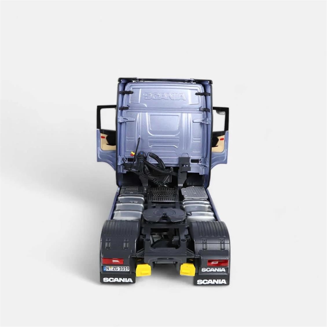 NZG 1019/22 1/18 Ölçek, Scania V8 730S Çekici (Fiction Mavi), Sergilemeye Hazır Metal Model
