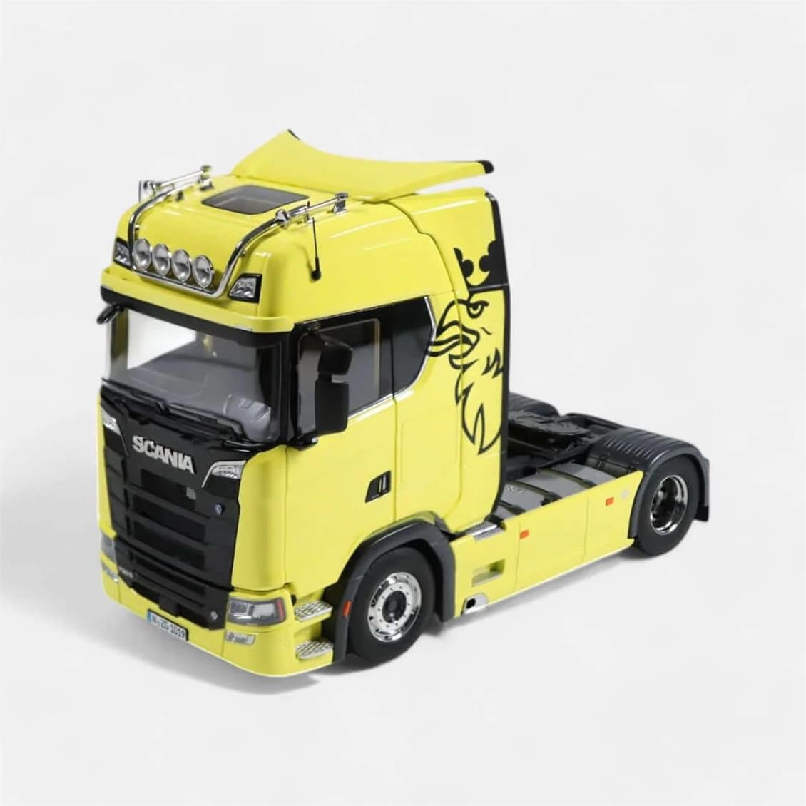 NZG 1019/60 1/18 Ölçek, Scania V8 730S Çekici (Sarı), Sergilemeye Hazır Metal  Model