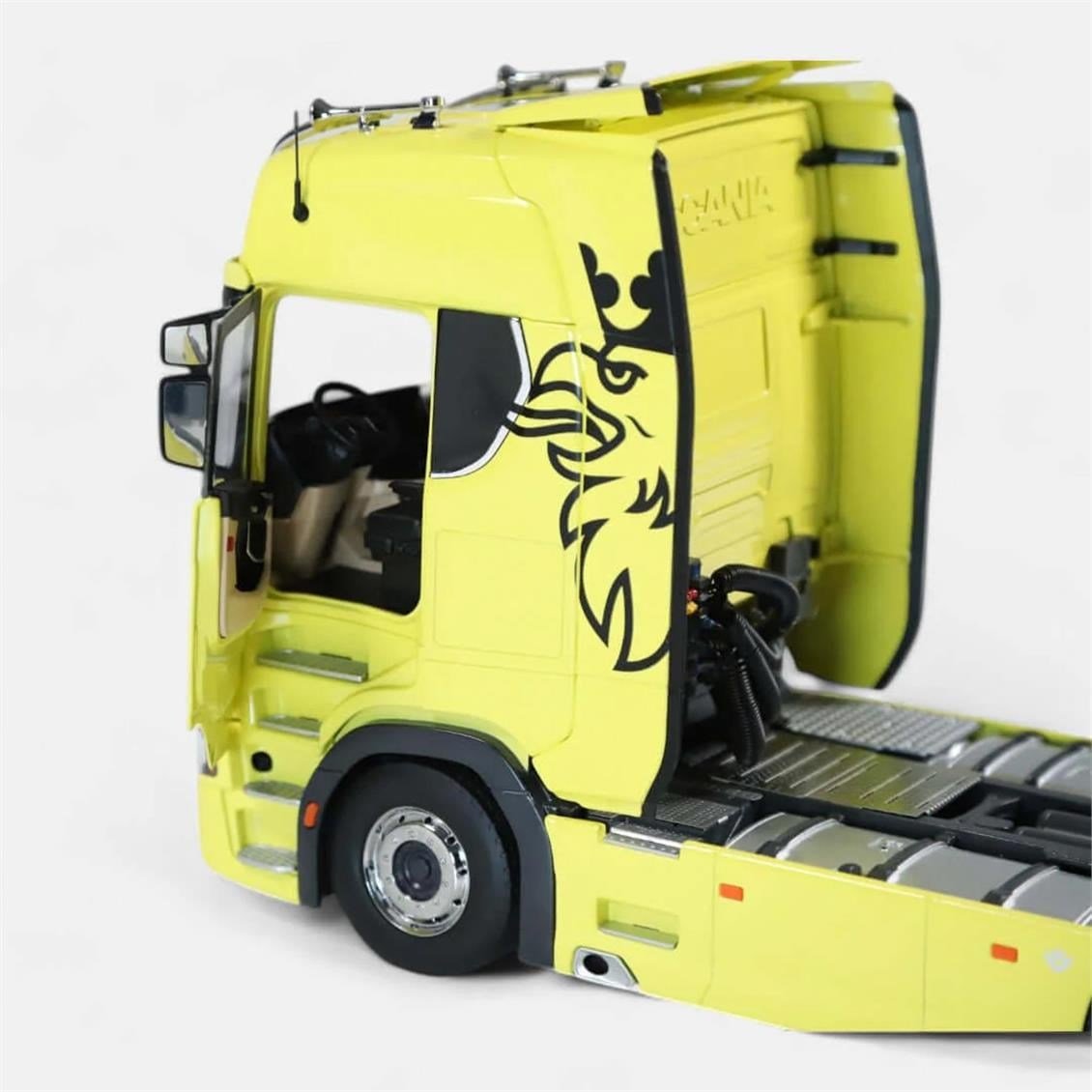 NZG 1019/60 1/18 Ölçek, Scania V8 730S Çekici (Sarı), Sergilemeye Hazır Metal  Model