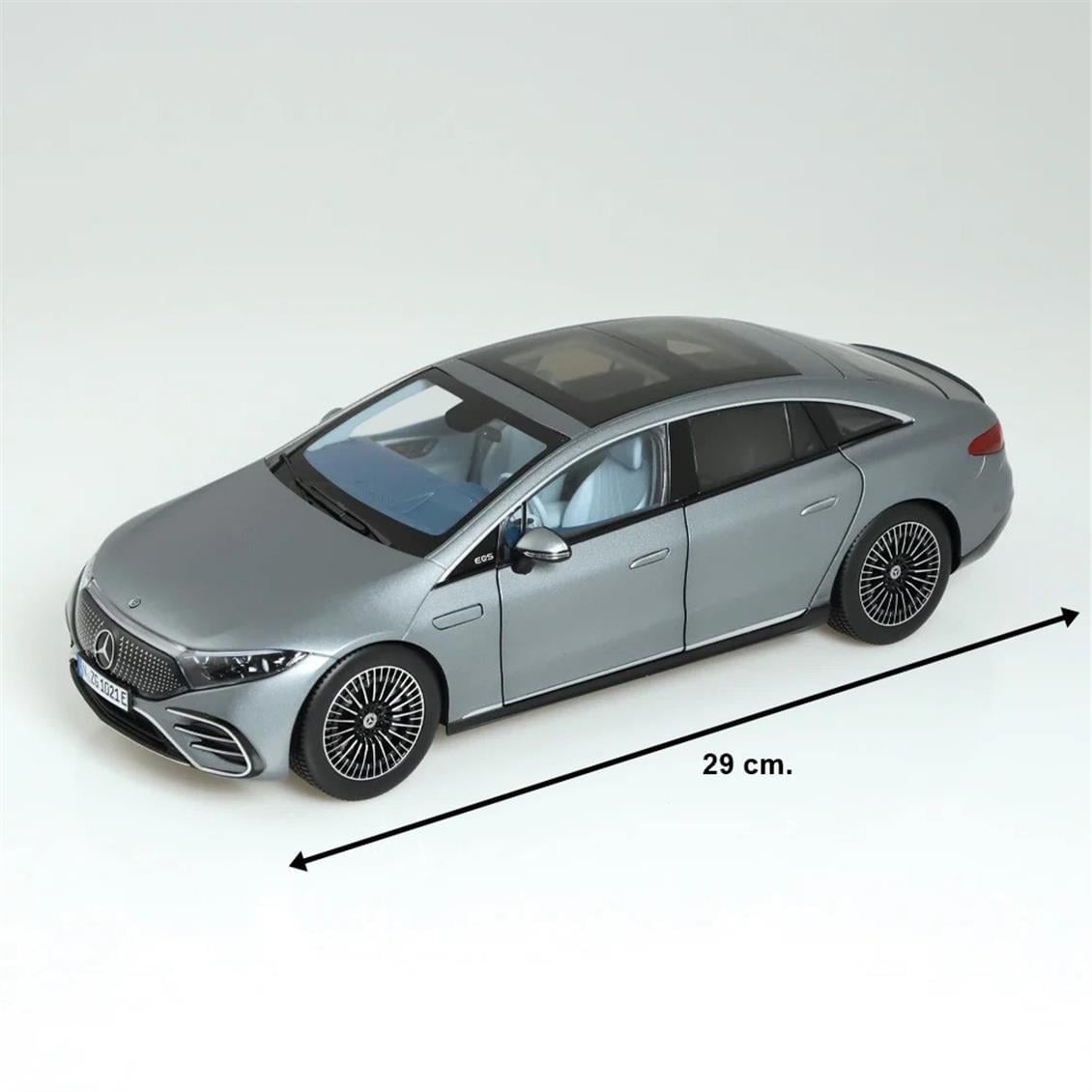 NZG 1020/52 1/18 Ölçek, Mercedes-Benz EQS, Selenit Gri, Sergilemeye Hazır Metal Araba Modeli