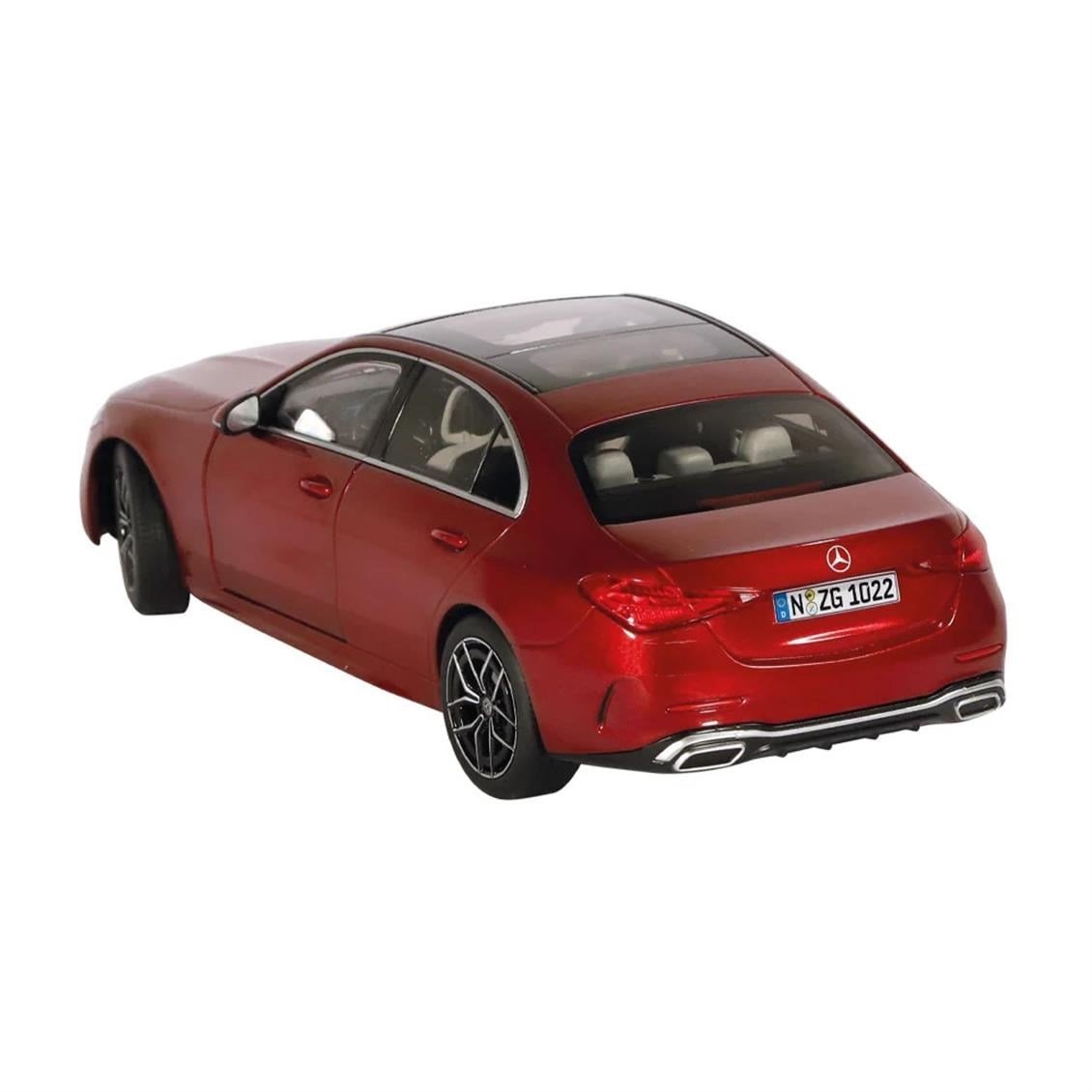 NZG 1022/12 1/18 Ölçek, Mercedes-Benz C-Class, Kırmızı, Sergilemeye Hazır Metal Araba Modeli