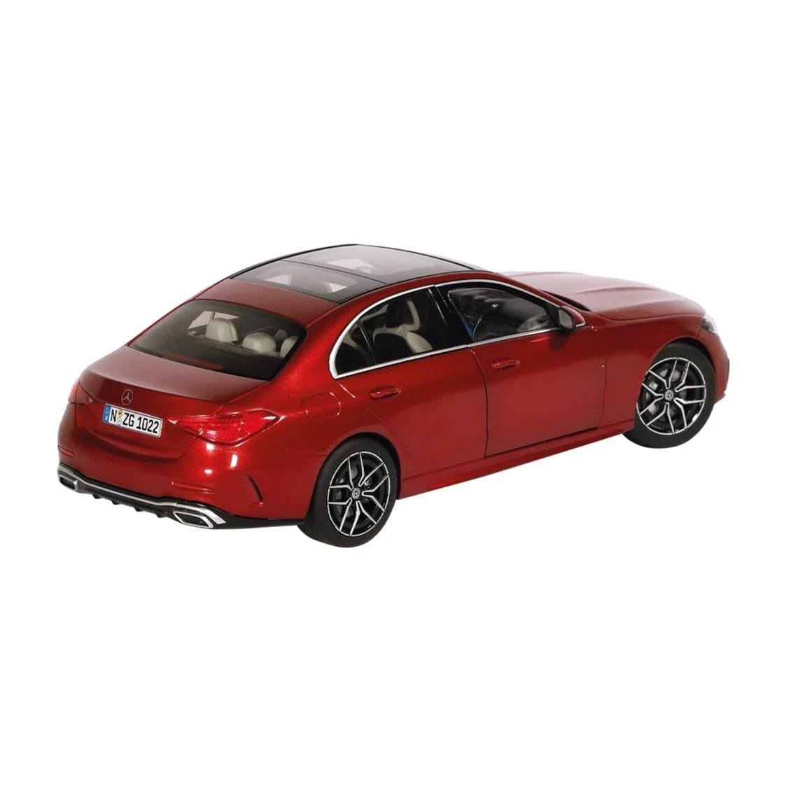 NZG 1022/12 1/18 Ölçek, Mercedes-Benz C-Class, Kırmızı, Sergilemeye Hazır Metal Araba Modeli
