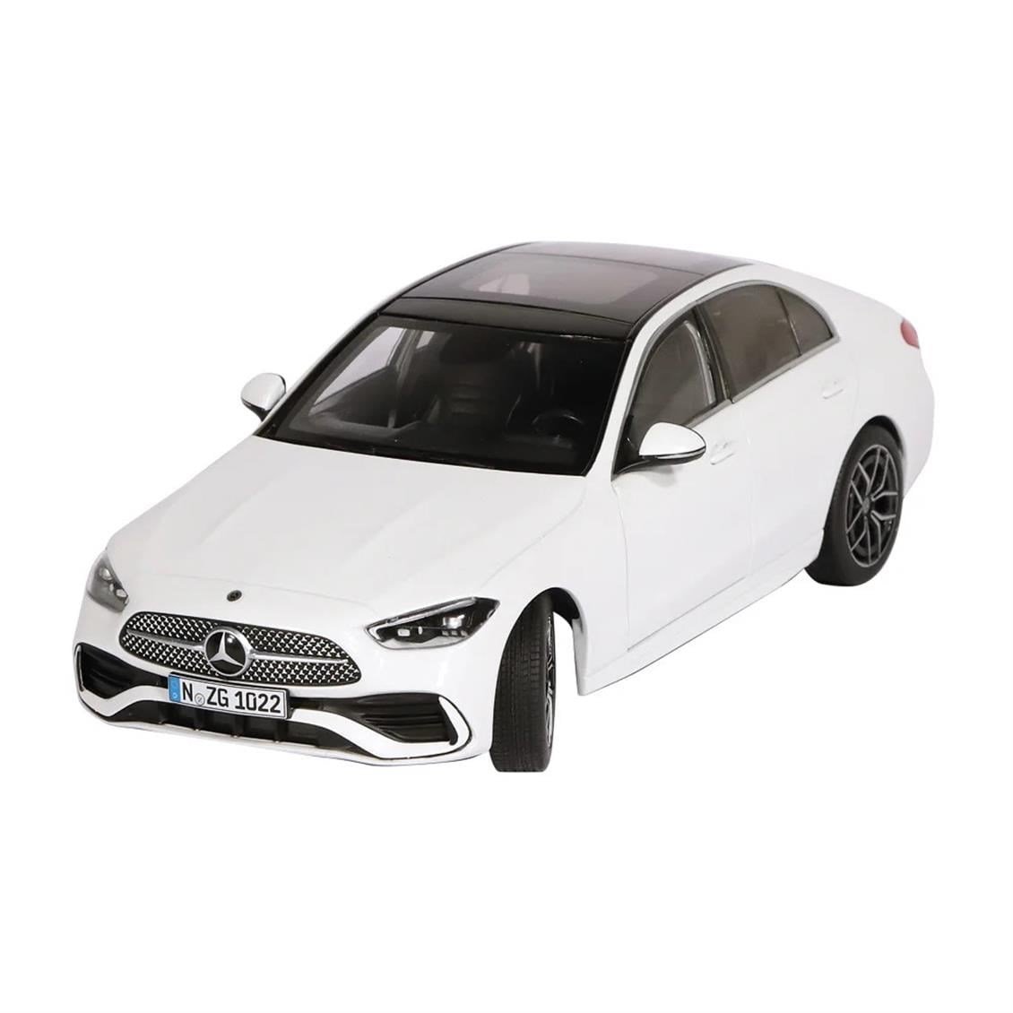 NZG 1022/41 1/18 Ölçek, Mercedes-Benz C-Class, Beyaz, Sergilemeye Hazır Metal Araba Modeli