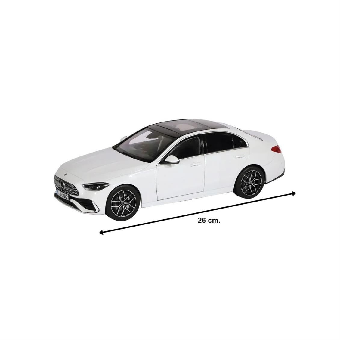 NZG 1022/41 1/18 Ölçek, Mercedes-Benz C-Class, Beyaz, Sergilemeye Hazır Metal Araba Modeli
