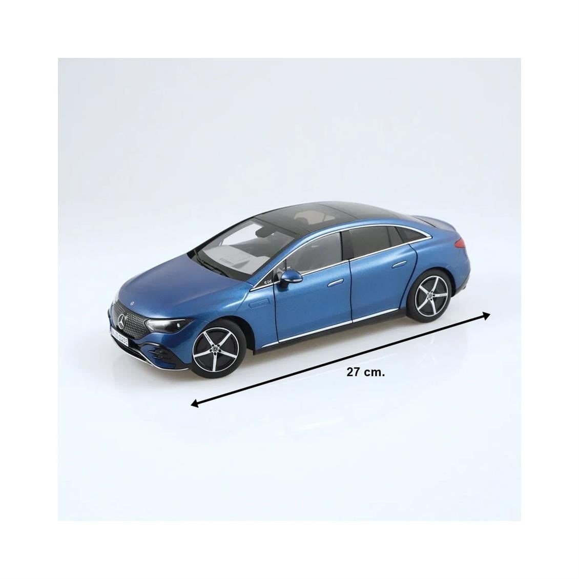 NZG 1023/21 1/18 Ölçek, Mercedes-Benz EQE, Metalik Mavi, Sergilemeye Hazır Metal Araba Modeli