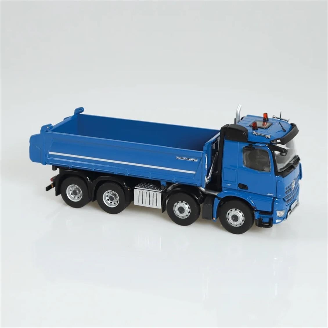 NZG 1066/20 1/50 Ölçek, Mercedes-Benz Arocs 8x4 Damperli Kamyon, Mavi, Sergilemeye Hazır Metal Model