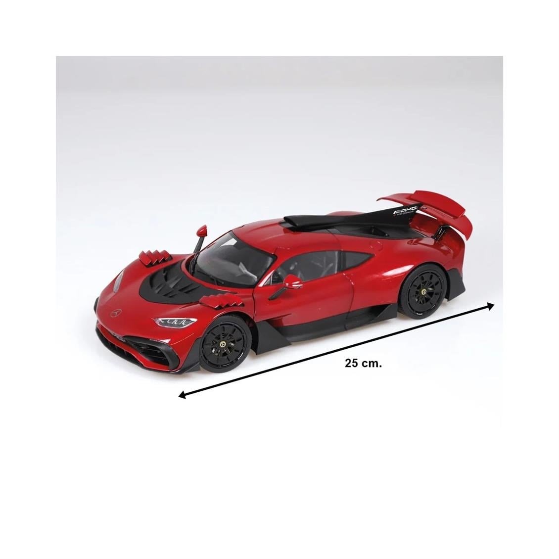 NZG 1067/11 1/18 Ölçek, Mercedes-Benz AMG One (Race), Patagonya Kırmızısı, Sergilemeye Hazır Metal Yarış Arabası Modeli