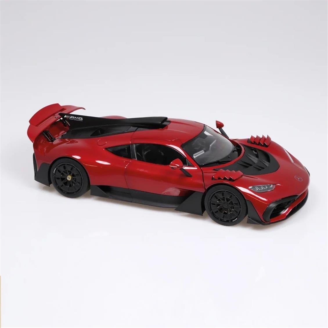NZG 1067/11 1/18 Ölçek, Mercedes-Benz AMG One (Race), Patagonya Kırmızısı, Sergilemeye Hazır Metal Yarış Arabası Modeli