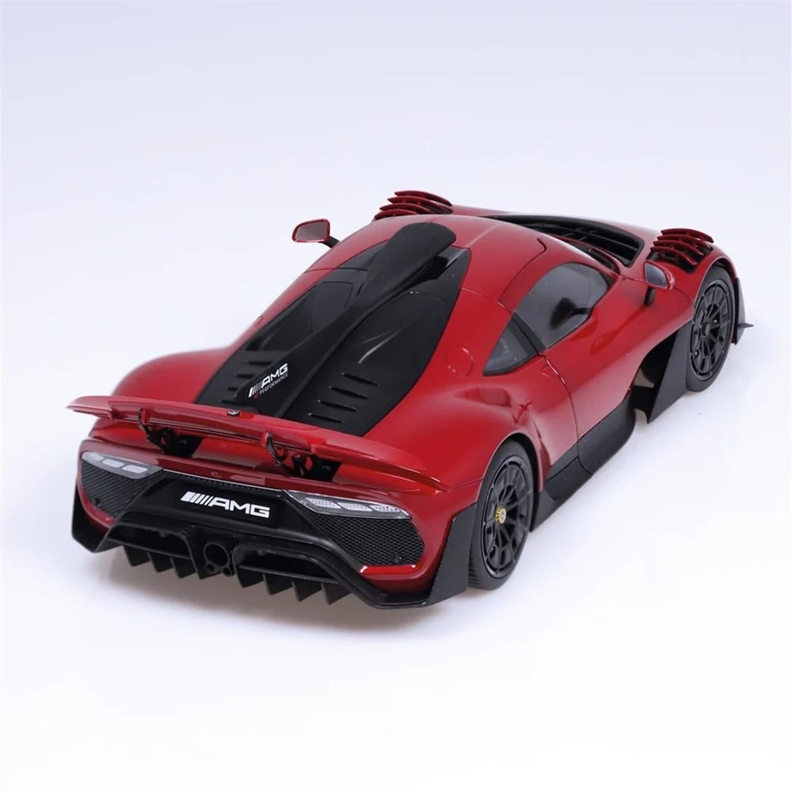 NZG 1067/11 1/18 Ölçek, Mercedes-Benz AMG One (Race), Patagonya Kırmızısı, Sergilemeye Hazır Metal Yarış Arabası Modeli