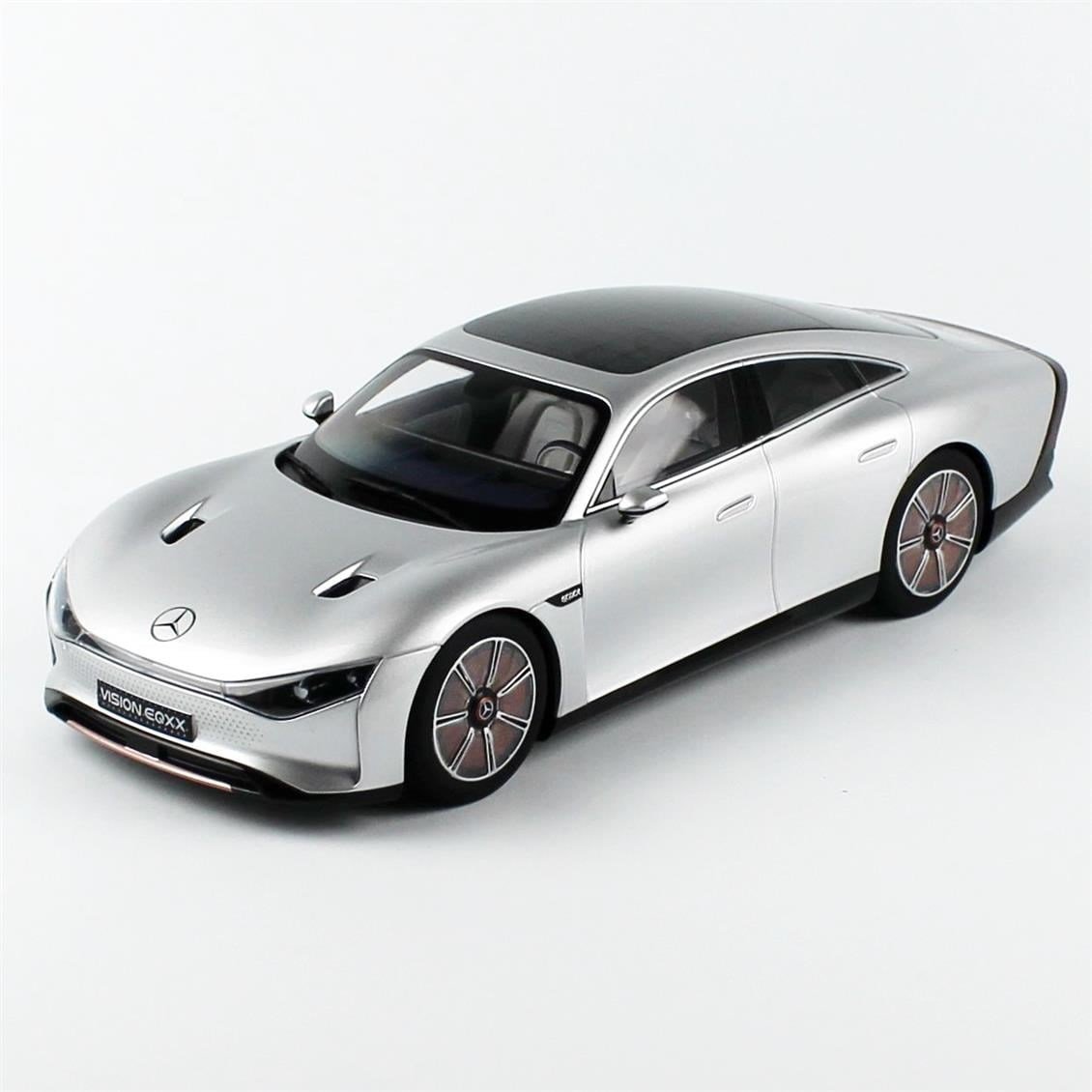 NZG 1073/55 1/18 Ölçek, Mercedes-Benz Vision EQXX alüminyum Gümüş, Sergilemeye Hazır Metal Model